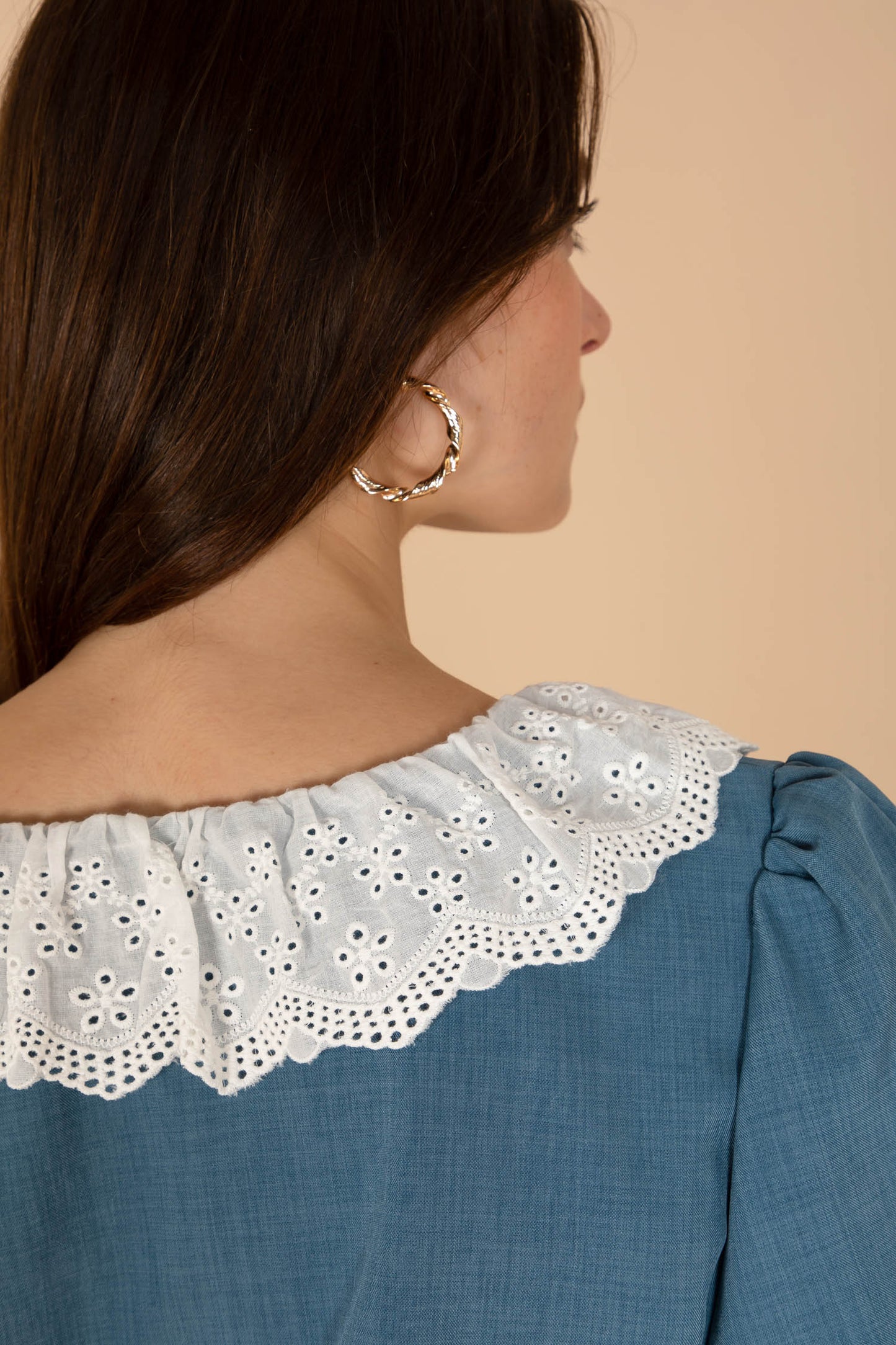 Erica lace shirt blue