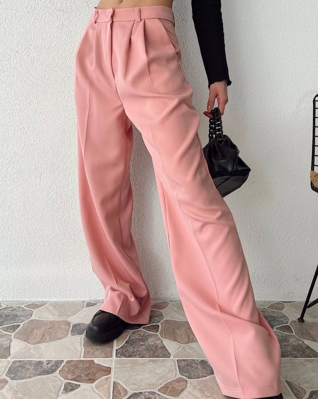 Karen wide leg pant soft pink