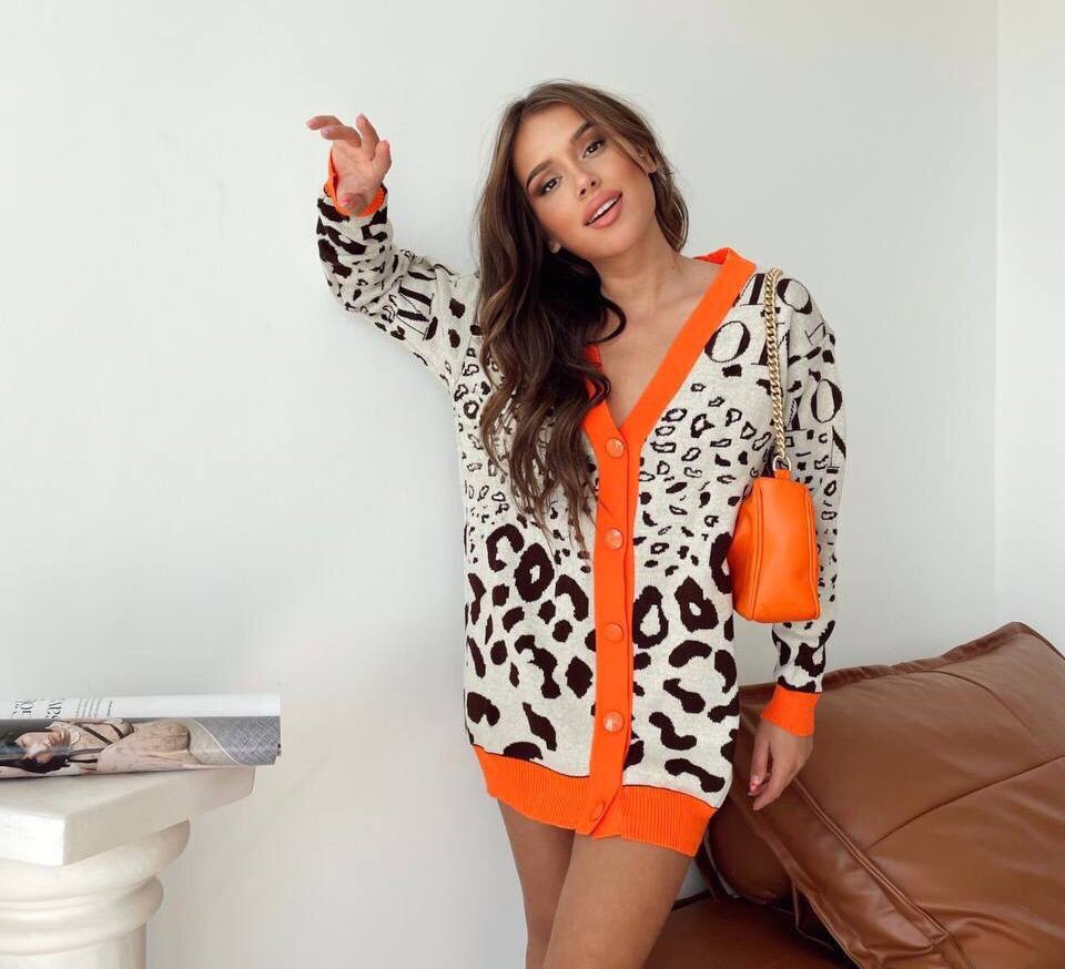 Lisa Knit Cardigan Orange