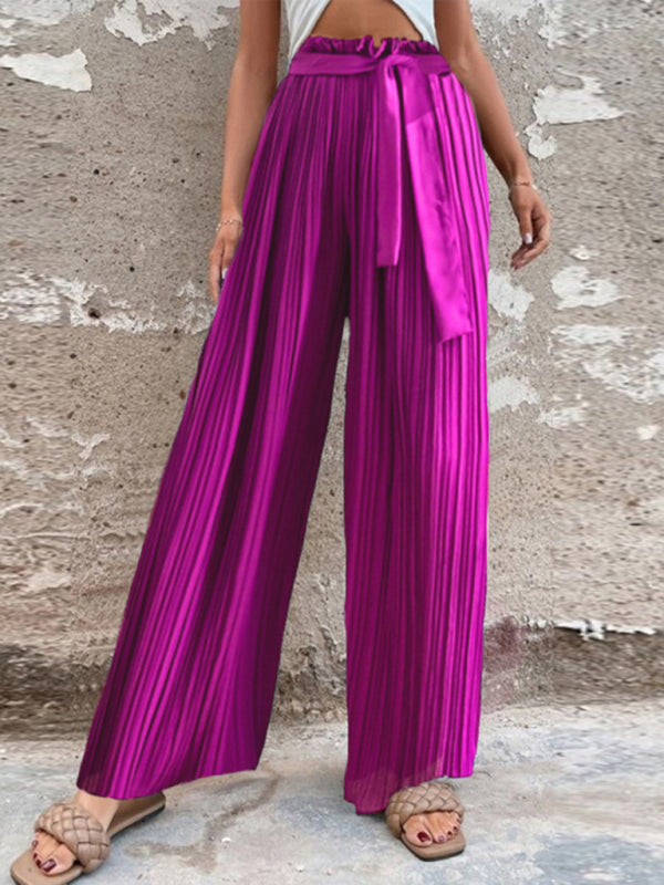 Women's Pleated Wide-leg Pants