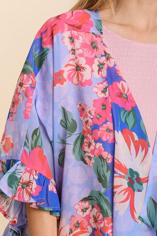 Osaka Ruffled Sleeve Loose Fit Kimono