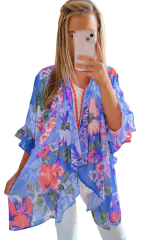 Osaka Ruffled Sleeve Loose Fit Kimono