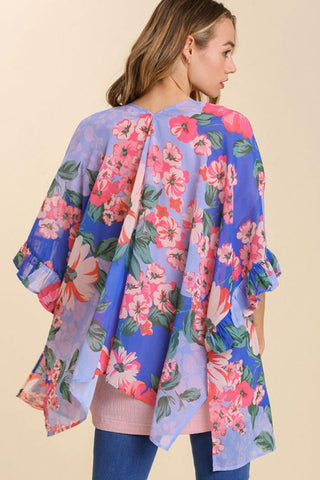 Osaka Ruffled Sleeve Loose Fit Kimono