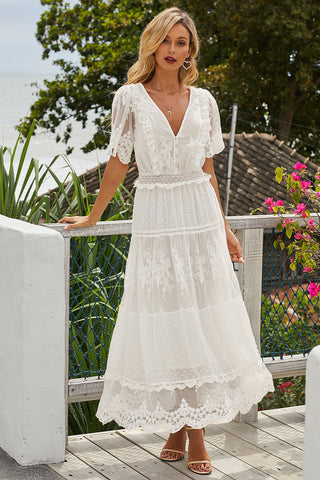 Luminous Dawn Lace Gown