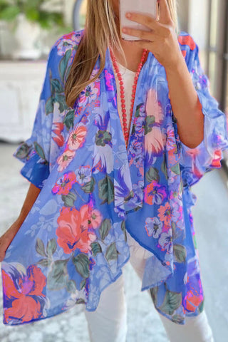 Osaka Ruffled Sleeve Loose Fit Kimono