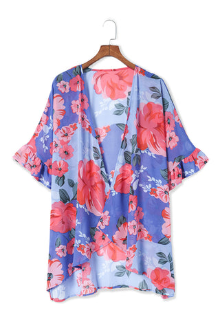 Osaka Ruffled Sleeve Loose Fit Kimono