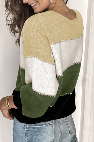 Daisy Colorblock Winter Sweater