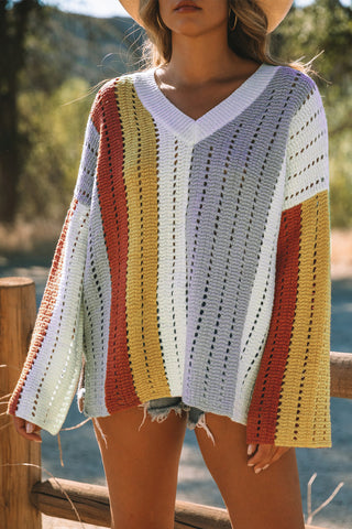 Georgia V Neck Knit Sweater