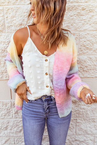 Ombre Drop Shoulder Cardigan