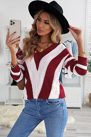 Melinda Colorblock Knitted Sweater