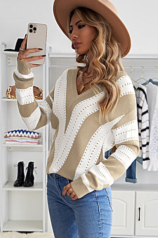 Melinda Colorblock Knitted Sweater