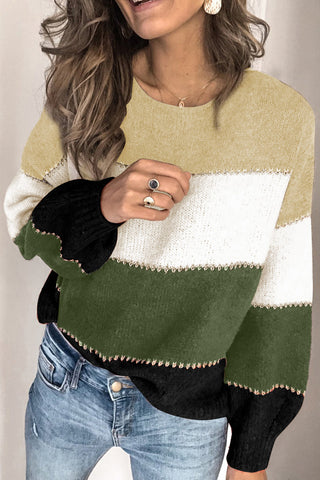 Daisy Colorblock Winter Sweater