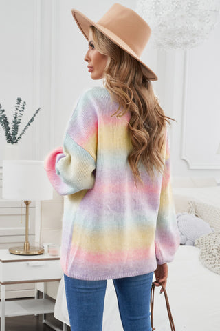 Ombre Drop Shoulder Cardigan