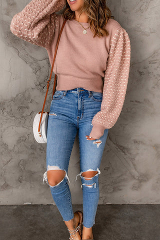 Sofia Bubble Sleeve Knit Sweater