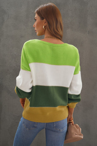 Daisy Colorblock Winter Sweater