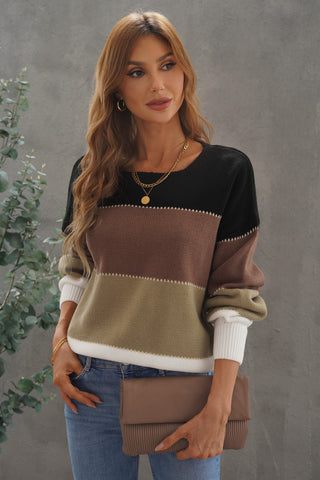 Daisy Colorblock Winter Sweater