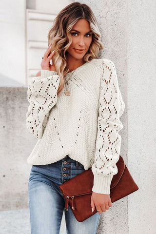 Roslyn Puff Sleeve Knit Sweater