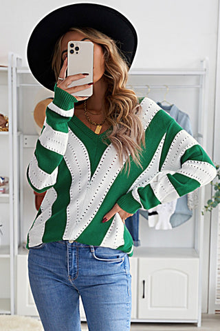 Melinda Colorblock Knitted Sweater