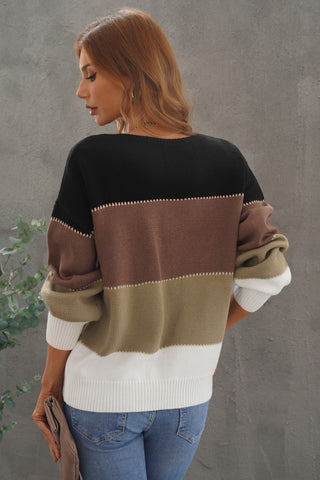 Daisy Colorblock Winter Sweater