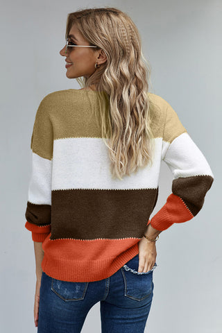 Daisy Colorblock Winter Sweater