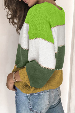 Daisy Colorblock Winter Sweater