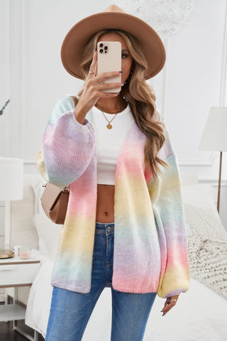 Ombre Drop Shoulder Cardigan